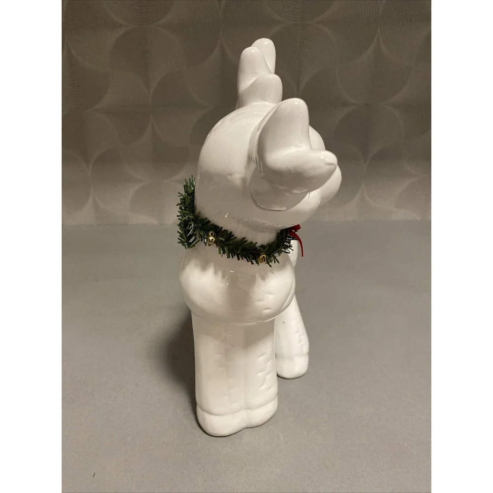 Ceramic Reindeer‎ Planter Retro White Holiday Deer Pot Christmas